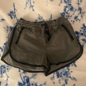 Lululemon Athletica Gray and Black Athletic Shorts